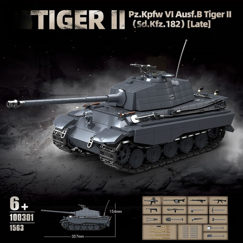 Lego Compatible Military Tank - WW2 군사 킹 타이거 헤비 탱크