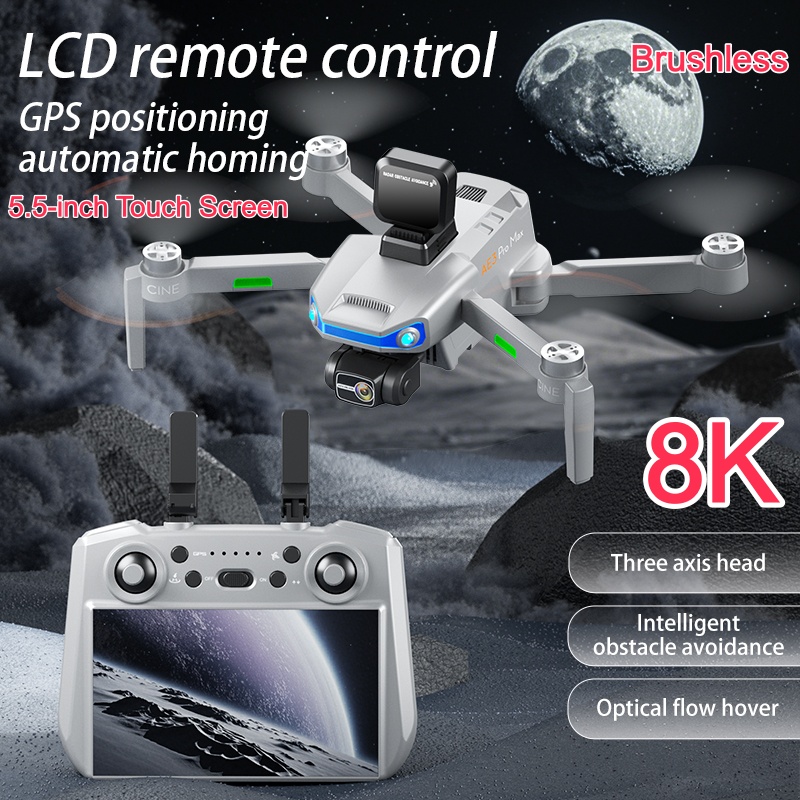 Fpv Brushless Rc Drone 4K - 3축 짐벌 EIS 안정화 장애물 회피