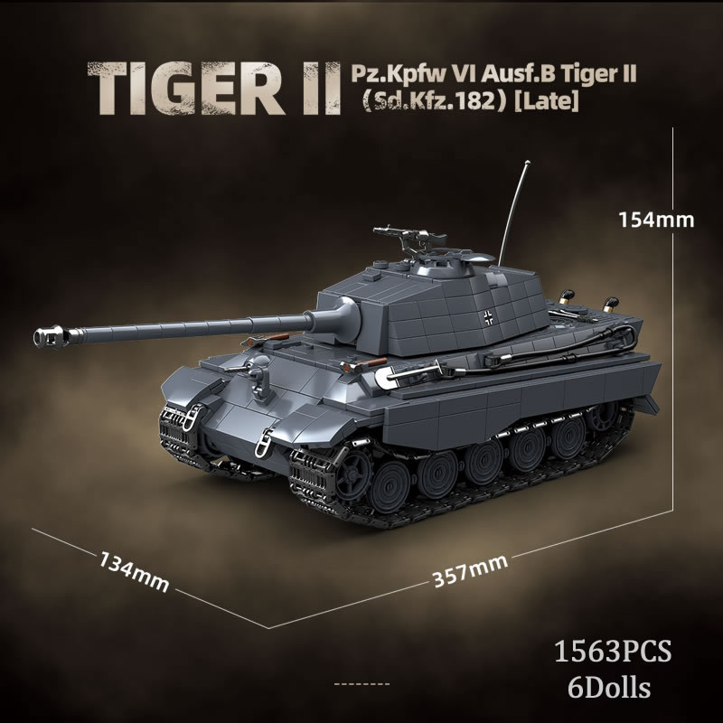 WW2 군사 킹 타이거 헤비 탱크 2 Sd.Kfz.18 - Lego Compatible Military Tank 리뷰 및 가격