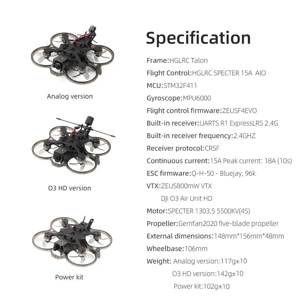 HGLRC Talon 2인치 Cinewhoop FPV  - Fpv Brushless Rc Drone 4K 리뷰 및 가격