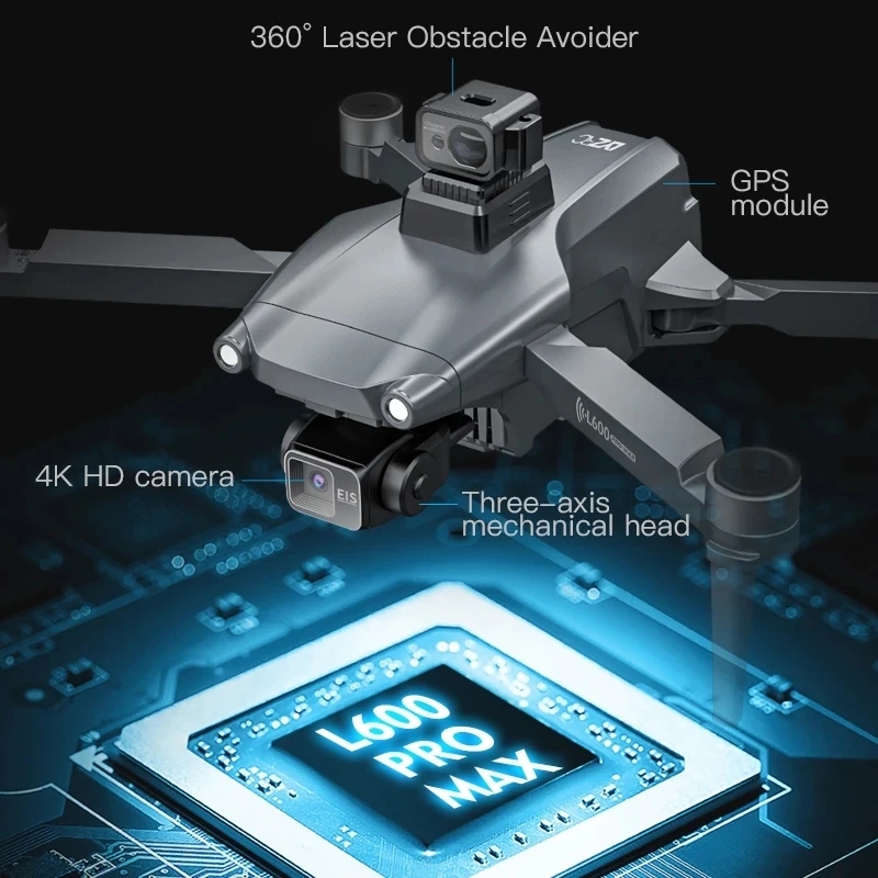 L600 PRO MAX GPS 드론 전문 4K 3축 P - Fpv Brushless Rc Drone 4K 리뷰 및 가격
