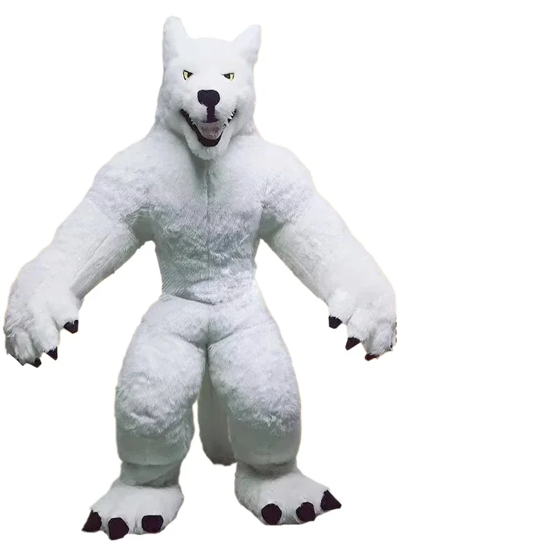 거대한 회색 늑대 인형 의상, 성인용 털 의상, 할로윈 - Dolls 리뷰 및 가격
