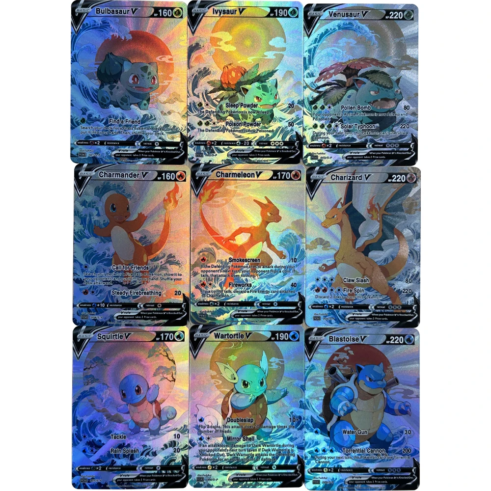 9개/세트 DIY 애니메이션 PTCG 컬렉션 카드 영어 - Board Games 리뷰 및 가격