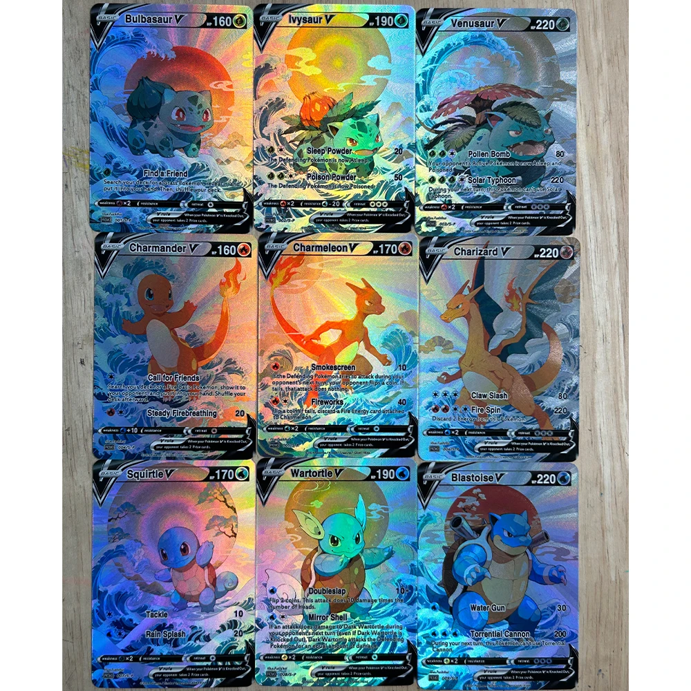 9개/세트 DIY 애니메이션 PTCG 컬렉션 카드 영어 - Board Games 리뷰 및 가격
