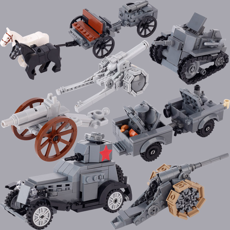 WW1 이탈리아 소련 군사 탱크 장갑차 빌딩 블록 미국 - Lego Compatible Military Tank 리뷰 및 가격