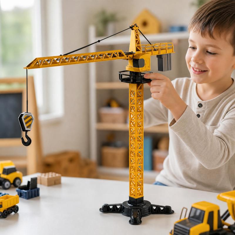 타워 크레인 장난감, 실제 건설 공학을 모방한 회전식  - Educational Toys 리뷰 및 가격