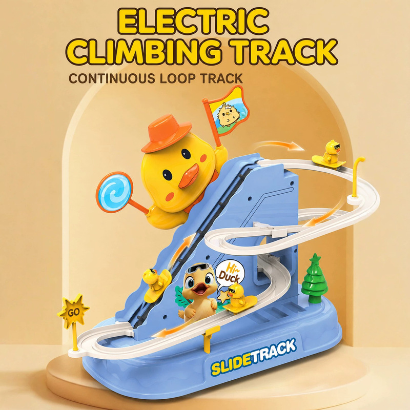 오리 모양의 계단 오르내리기 장난감, 깜빡이는 불빛과  - Educational Toys 리뷰 및 가격